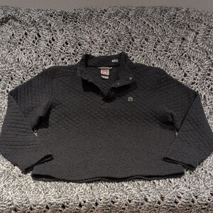 🏕️ Modern Cabin Core | Avalanche Quilted Pullover | Dark Grey L